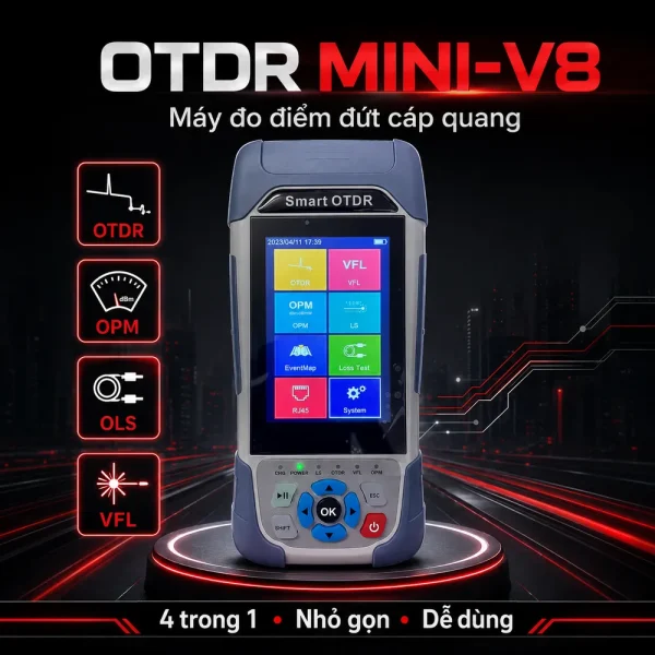Máy đo điểm đứt cáp quang OTDR MINI-V8