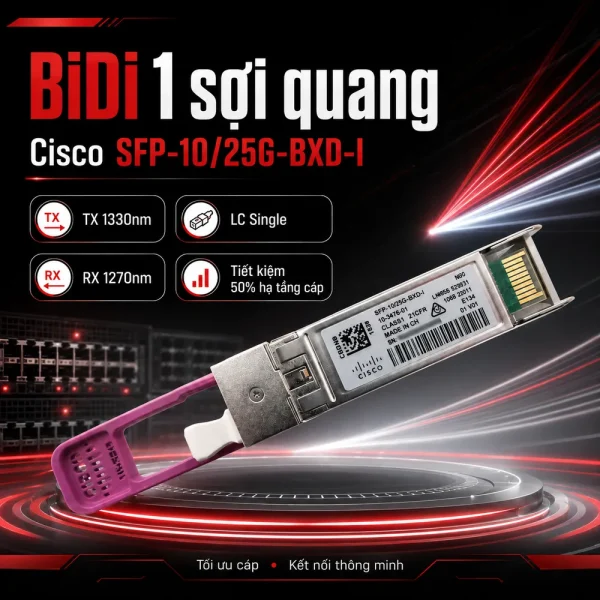 Module quang Cisco SFP-10/25G-BXD-I 10GBASE-LR