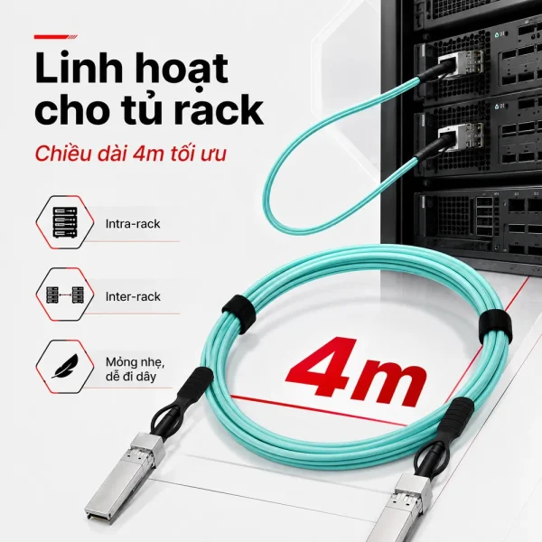 Module quang Cisco SFP28 SFP-25G-AOC4M 4 mét