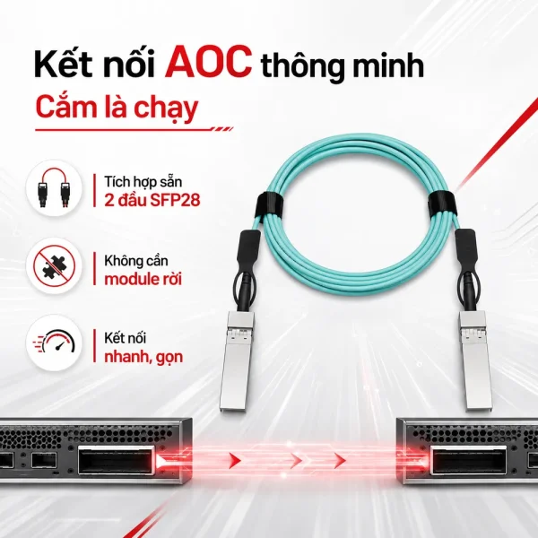 Module quang Cisco SFP28 SFP-25G-AOC4M 4 mét