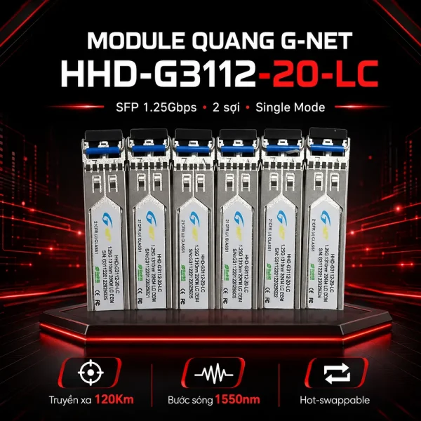Module quang Gnet HHD-G3112-20-LC 2 sợi 1,25Gb