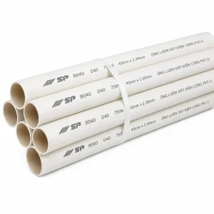 Ống nhựa cứng luồn dây điện Sino SP9040 750N 5 cây/bó