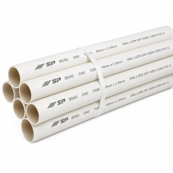 Ống nhựa cứng luồn dây điện Sino SP9040 750N 5 cây/bó