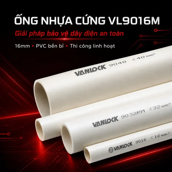 Ống nhựa cứng luồn dây điện Sino VL9016M 750N 50 cây/bó