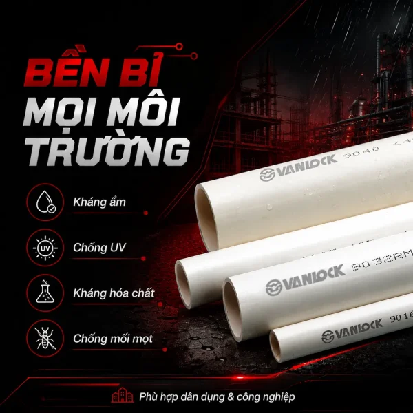 Ống nhựa cứng luồn dây điện Sino VL9025 320N 20 cây/bó