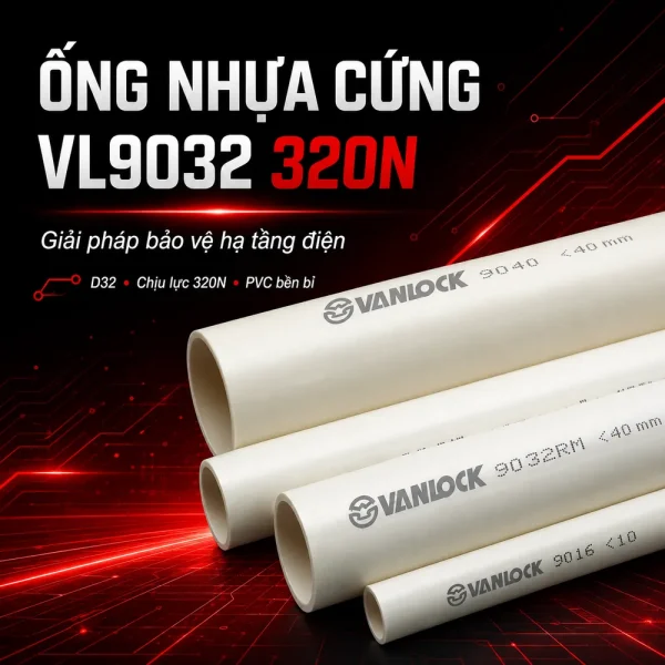 Ống nhựa cứng luồn dây điện Sino VL9032 320N 10 cây/bó