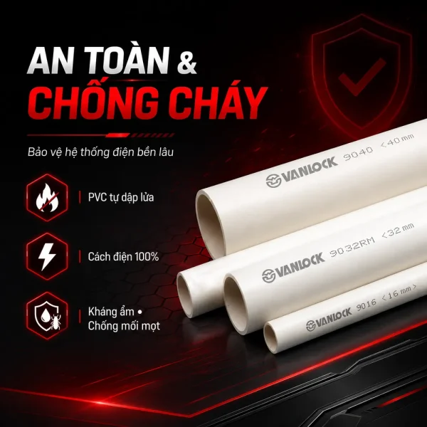 Ống nhựa cứng luồn dây điện Sino VL9050 320N