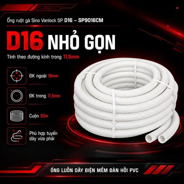 Ống ruột gà Sino Vanlock SP D16 – SP9016CM