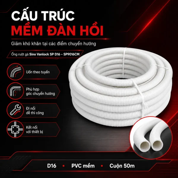 Ống ruột gà Sino Vanlock SP D16 – SP9016CM