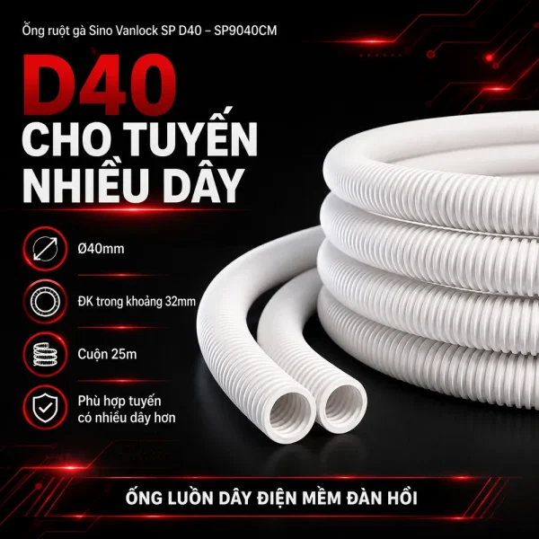 Ống ruột gà Sino Vanlock SP D40 – SP9040CM