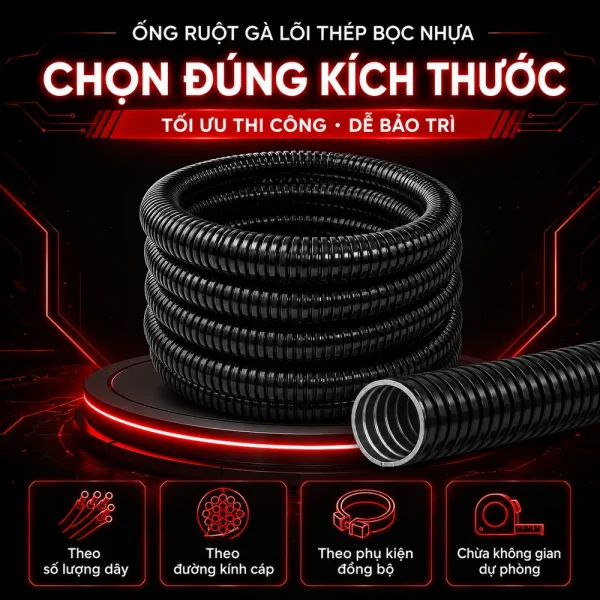 Ống ruột là lõi thép bọc nhựa đường kính 2 1/2 inch