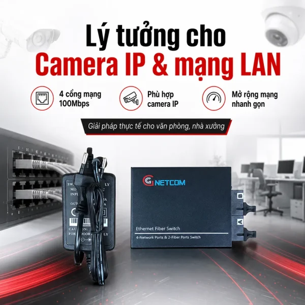 Switch 2 cổng quang SC + 4 cổng RJ45 HOLINK HL-FT-2F4E