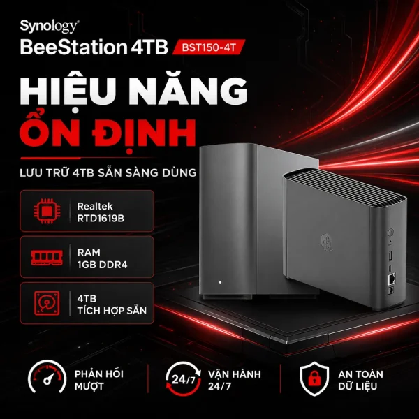 Thiết bị lưu trữ NAS Synology BeeStation 4TB (BST150-4T)