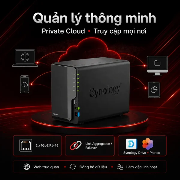 Thiết bị lưu trữ NAS Synology DS224+