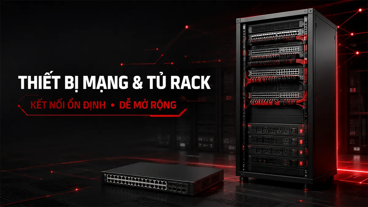 thiết bị mạng và tủ rack