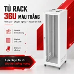 thiết kế tủ rack 36u màu trắng