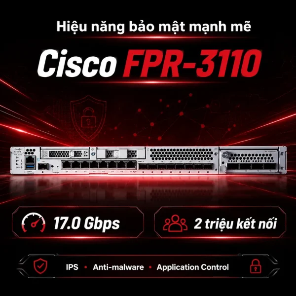 Tường lửa Cisco FPR-3110 8 cổng 1 GbE RJ45 và 8 SFP/SFP+