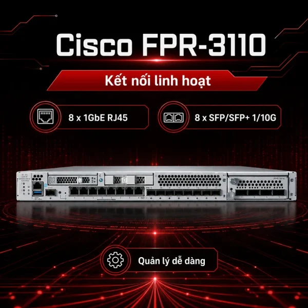 Tường lửa Cisco FPR-3110 8 cổng 1 GbE RJ45 và 8 SFP/SFP+