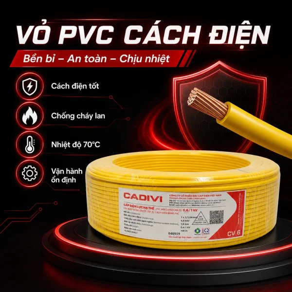 VCm cadivi dây điện đơn chính hãng