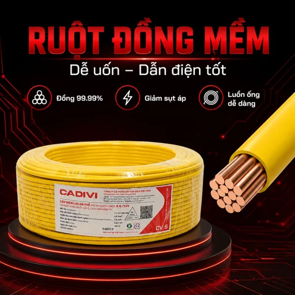 VCm cadivi dây điện đơn chính hãng