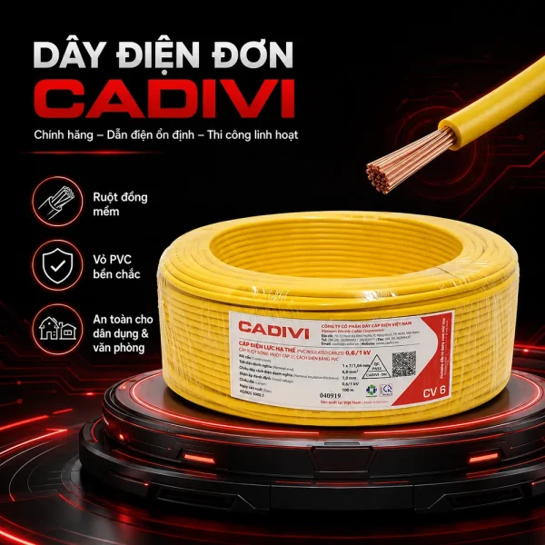 VCm cadivi dây điện đơn chính hãng