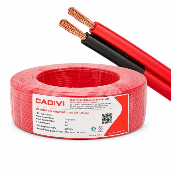 Vcmo dây điện đôi cadivi chính hãng