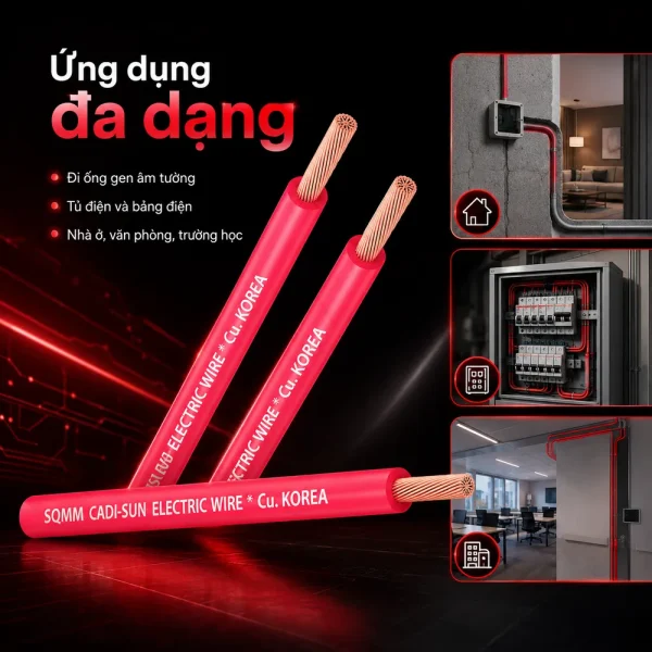 VCSF dây điện đơn cadisun chất lượng