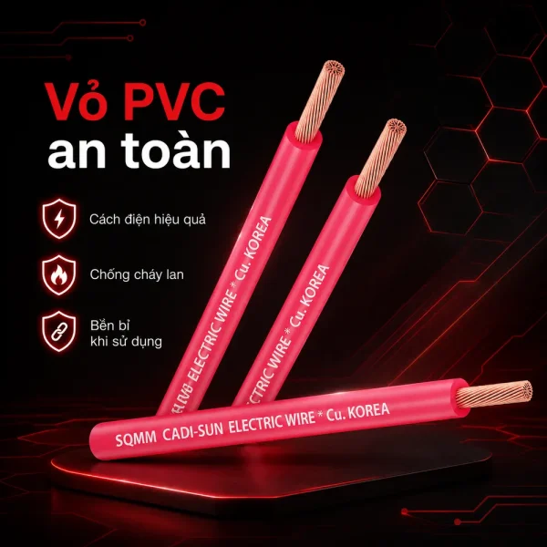 VCSF dây điện đơn cadisun chất lượng
