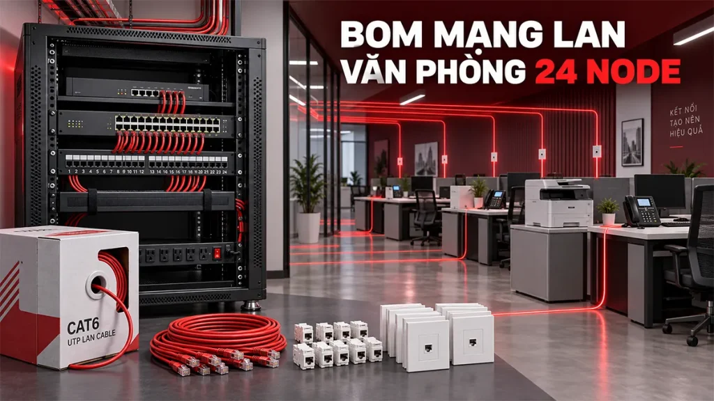 Bom mạng lan văn phòng 24 node