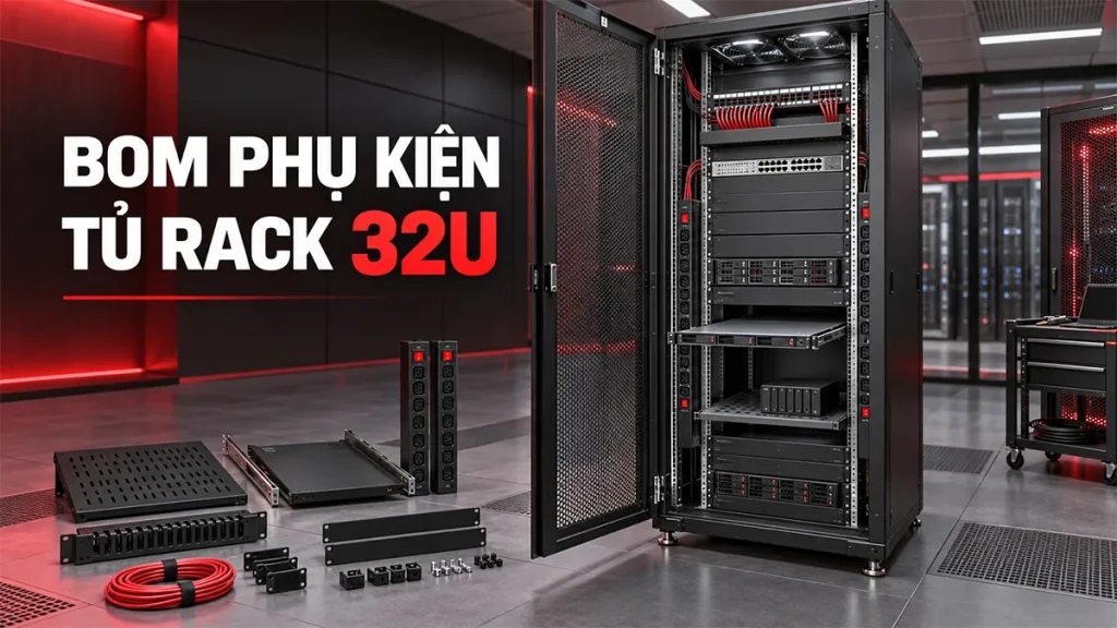 Bom phụ kiện cho tủ rack 32u