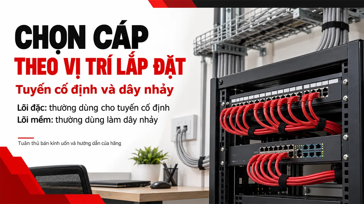 Chọn cáp theo vị trí lắp đặt