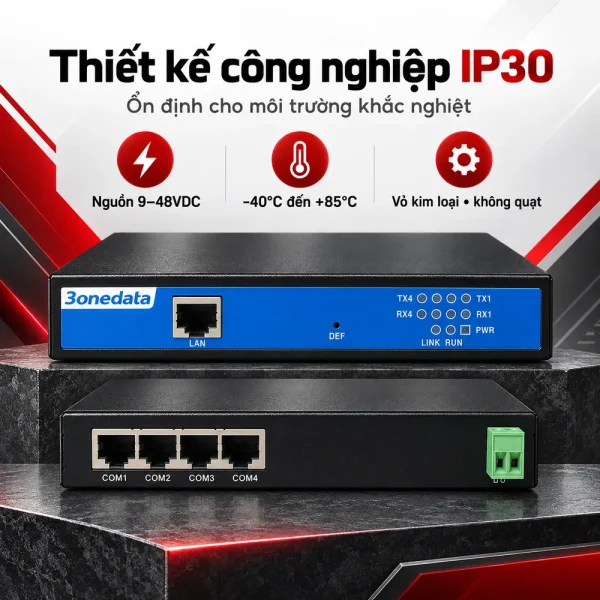 Bộ chuyển đổi 4 cổng RS232 sang Ethernet NP304T-4D(RS-232)