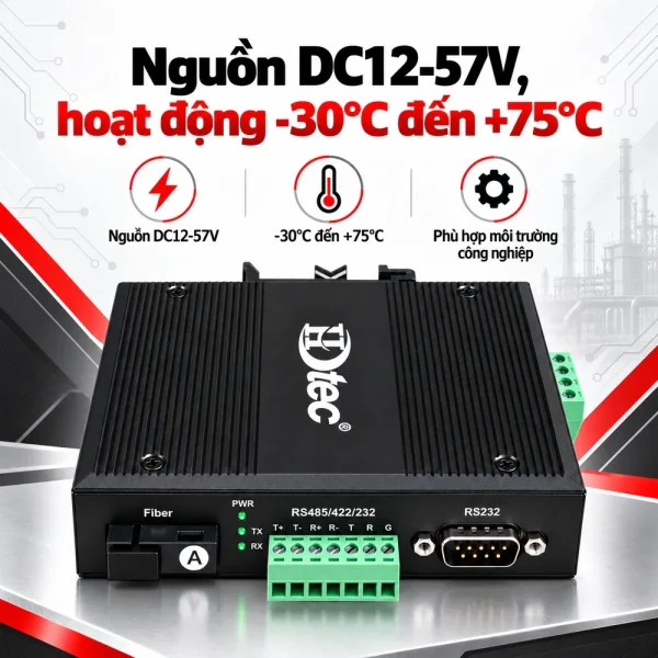 Bộ chuyển đổi công nghiệp HDTEC RS485-RS422-RS232 HDTEC-3IN1 INDUS
