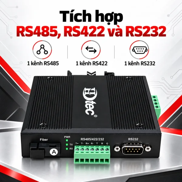 Bộ chuyển đổi công nghiệp HDTEC RS485-RS422-RS232 HDTEC-3IN1 INDUS