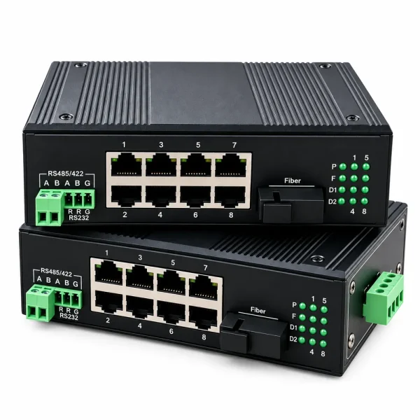 Bộ chuyển đổi công nghiệp HDTEC RS485 sang 8P RJ45 (100m) HDTEC-485E8