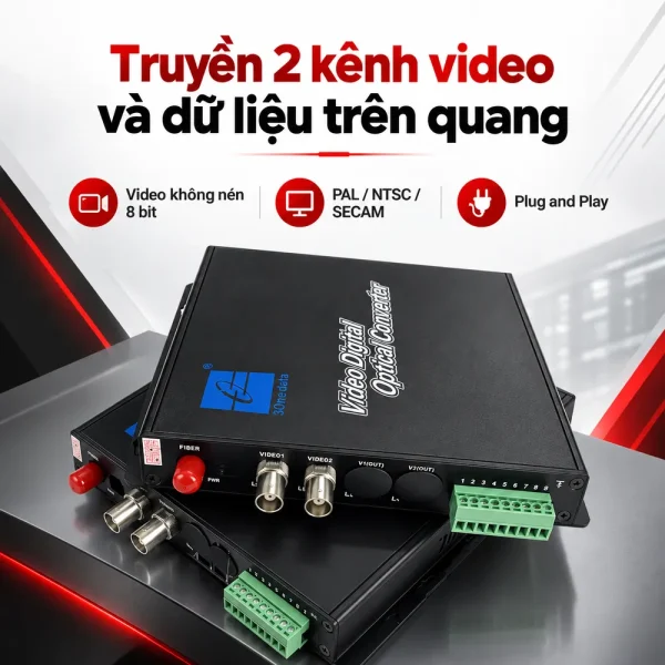 Bộ chuyển đổi Video sang quang 3Onedata SWV60201