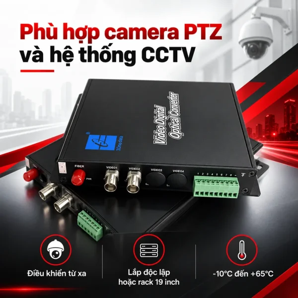 Bộ chuyển đổi Video sang quang 3Onedata SWV60201