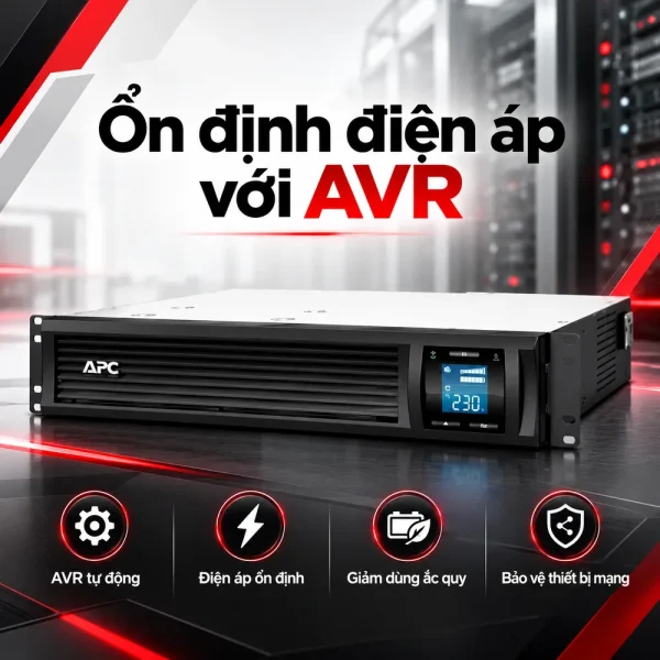 Bộ lưu điện UPS APC SMC3000RMI2U 3KVA 2U Rack mountable LCD 230V