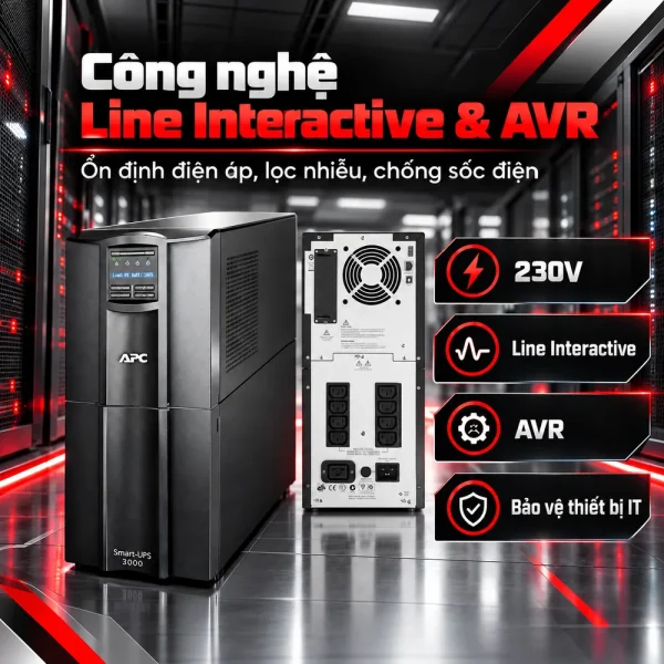 Bộ lưu điện UPS APC SMT3000I 3KVA LCD 230V