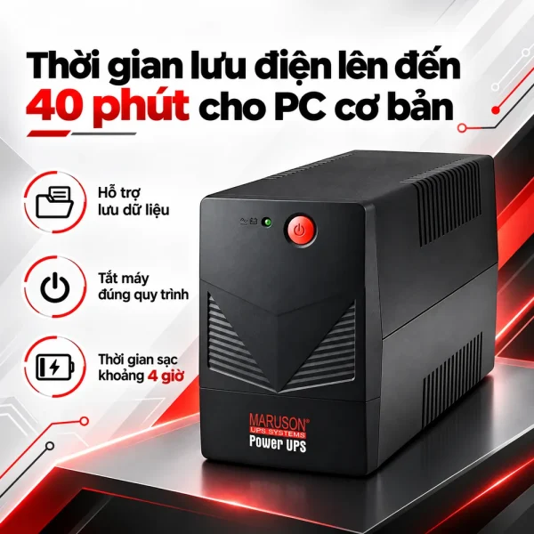 Bộ Lưu Điện UPS MARUSON POW-900AGMU 900VA/480W