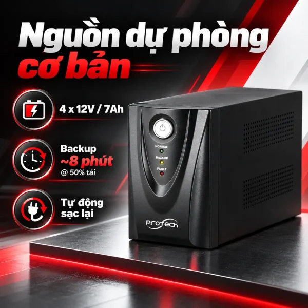 Bộ lưu điện UPS PROTECH 3KVA ONLINE