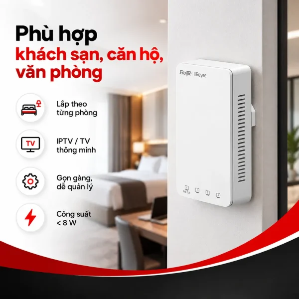 Bộ phát sóng wifi gắn tường RUIJIE RG-AP130(W2) V2