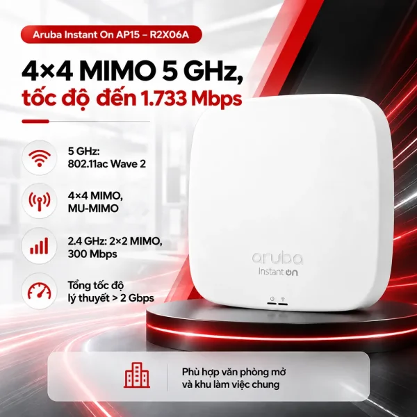 Bộ phát WiFi Aruba Instant on AP15 – R2X06A