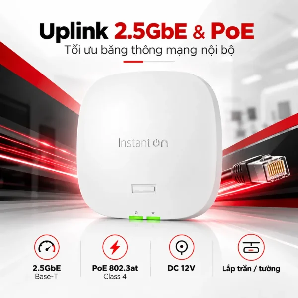 Bộ phát WiFi Aruba Instant On S1T23A AP32 (RW) WiFi 6E