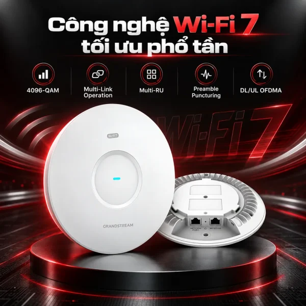 bộ phát WiFi Grandstream GWN7670 chuẩn Wi-Fi 7