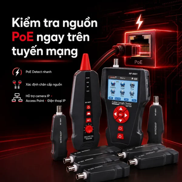 Bộ test dây, đo chiều dài, dò dây NOYAFA NF-8601W