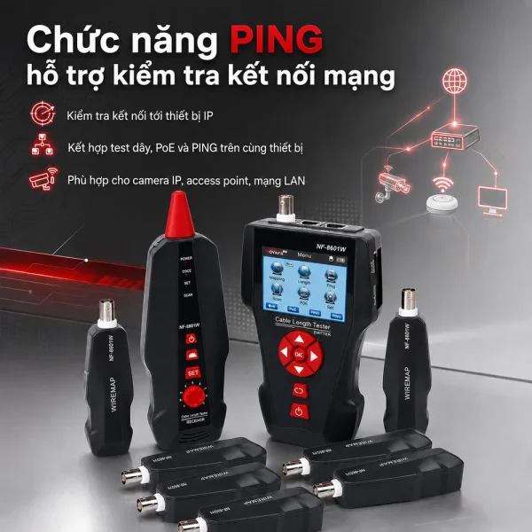 Bộ test dây, đo chiều dài, dò dây NOYAFA NF-8601W
