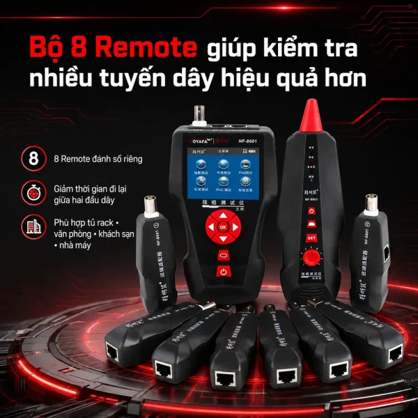 Bộ Test Dây Mạng Cao Cấp Noyafa NF-8601W