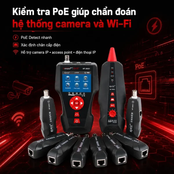 Bộ Test Dây Mạng Cao Cấp Noyafa NF-8601W