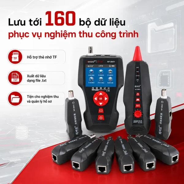 Bộ Test Dây Mạng Cao Cấp Noyafa NF-8601W